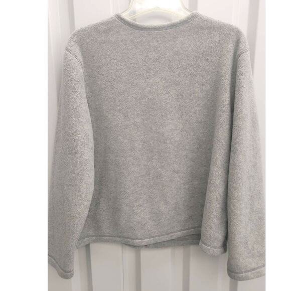 Croft & Barrow Sweater Zip Up Embroidered Winter Theme Cardinals Petite XL - Picture 4 of 6